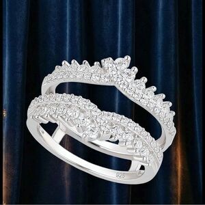 STERLING SILVER ENGAGEMENT RING ENHANCER/RING GUARD